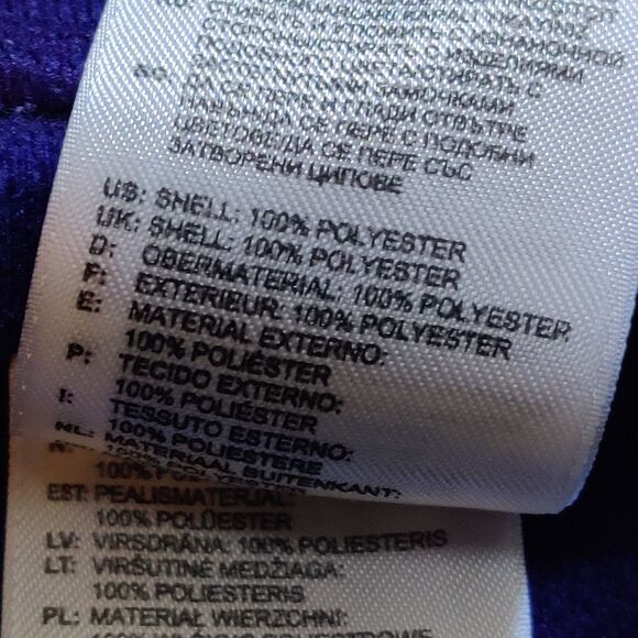 Adidas Purple Track Jacket Classic Striped Trefoil Logo Full Zip Size Small - Picture 11 of 15